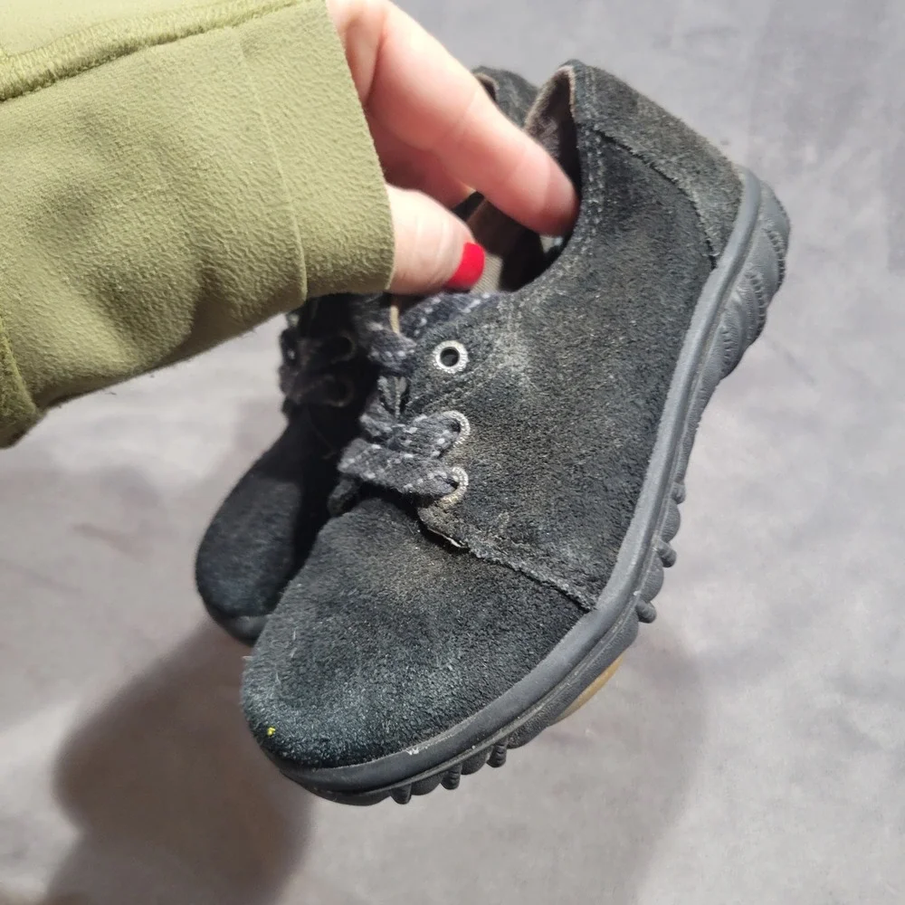 Bogs Wall Ball Lace Infants Size 8 Black Suede‎ Leather Sneakers 71587I-001